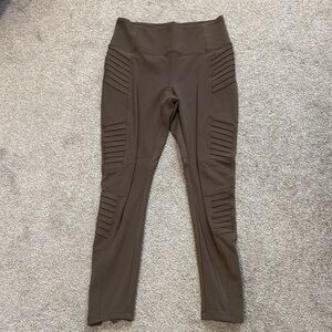 Athleta Brown Textured Leggings